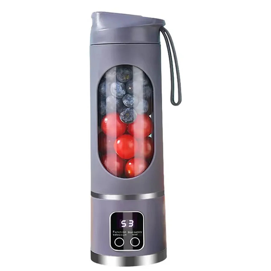 Mixer portátil USB com display digital 12 lâminas em fundo branco