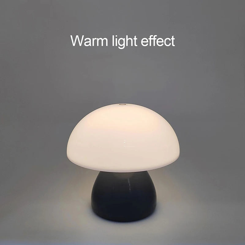 Abajur Cogumelo LED Toque Recarregável Decoração Retrô - Foto 16