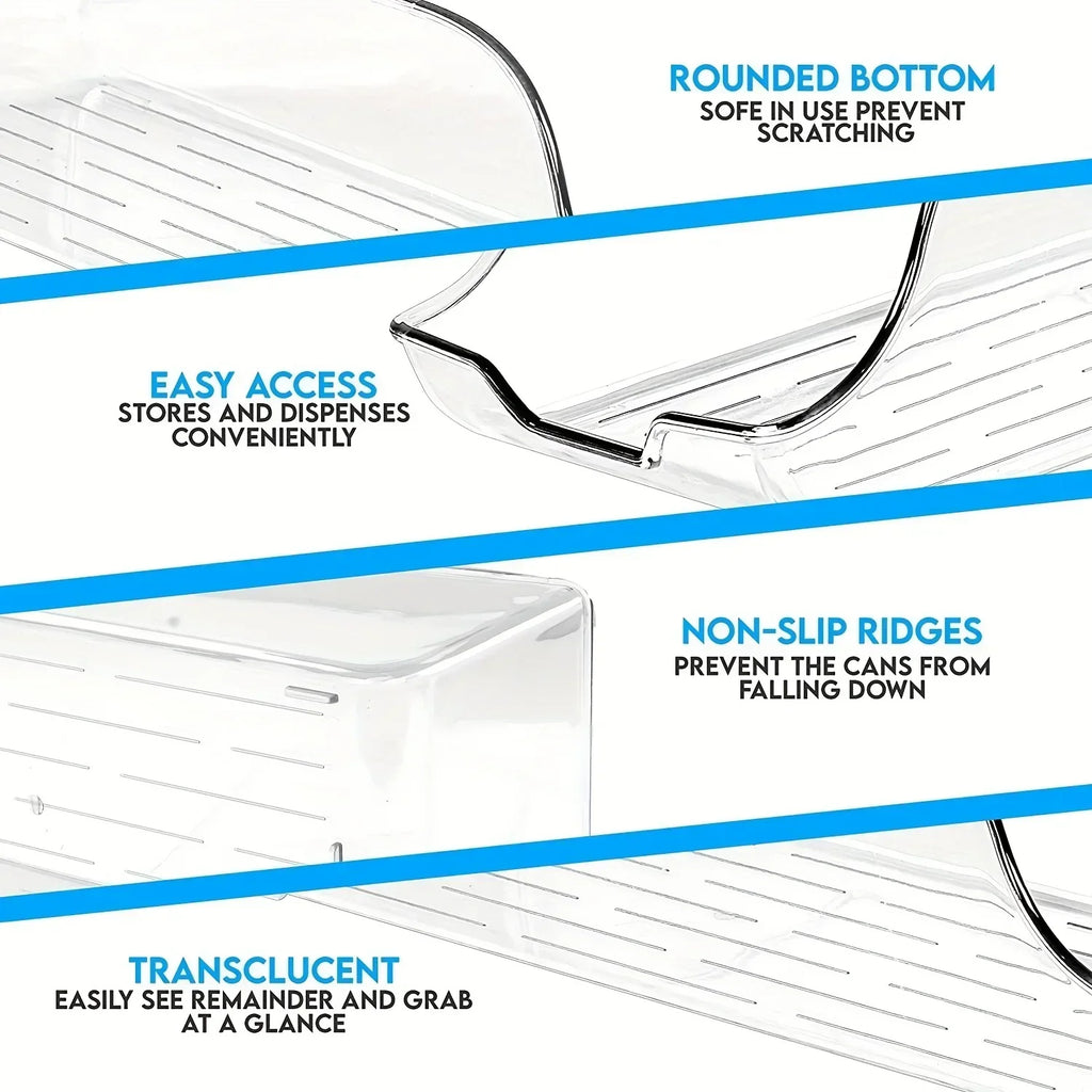 Organizador de geladeira dispenser automático de latas em fundo branco