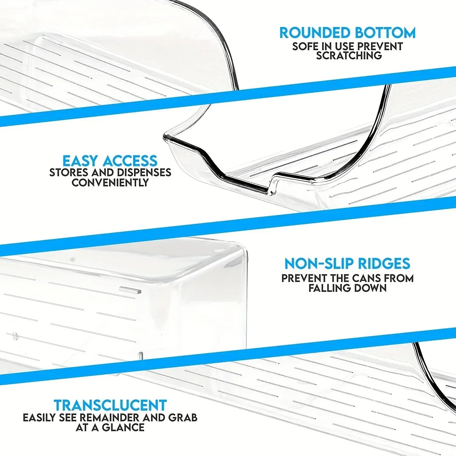 Organizador de geladeira dispenser automático de latas em fundo branco