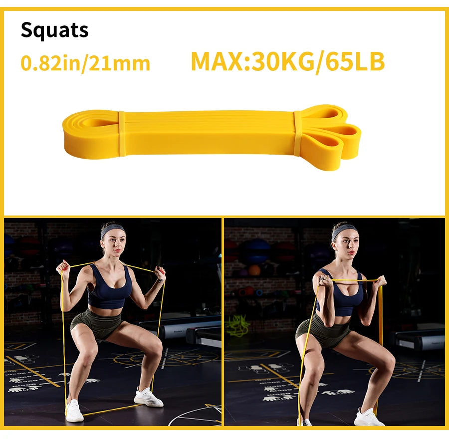 Faixa elástica de resistência kit pilates treino em casa em fundo branco
