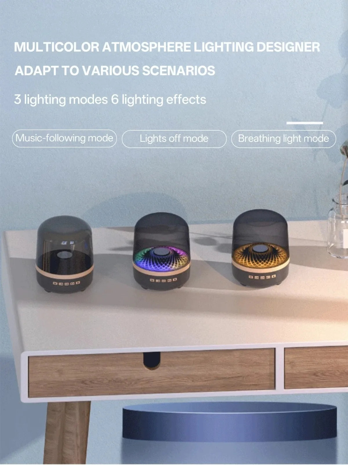 Caixa de som soundbar bluetooth 5.3 subwoofer portátil em fundo branco