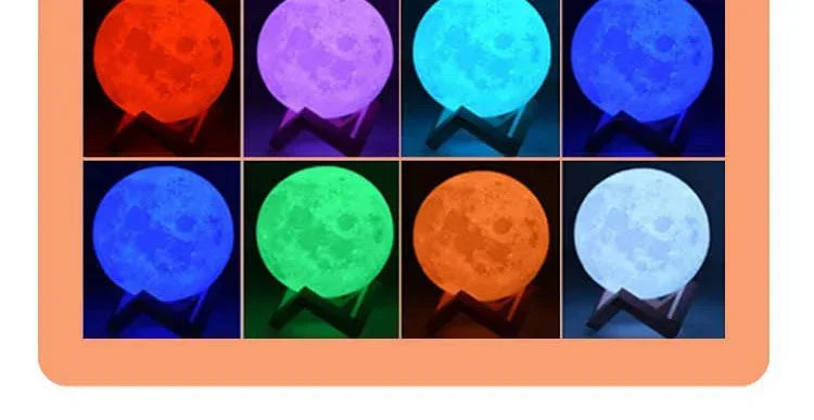 Luminária Lua 3D LED 16 Cores com Controle Recarregável - Foto 16