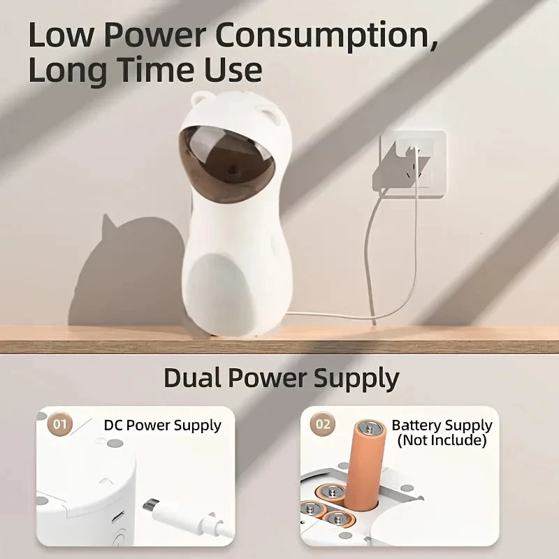 Brinquedo laser automático para gato com timer e movimento giratório em fundo branco