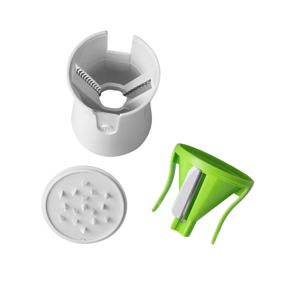 Espiralizador manual de legumes para macarrão de abobrinha em fundo branco