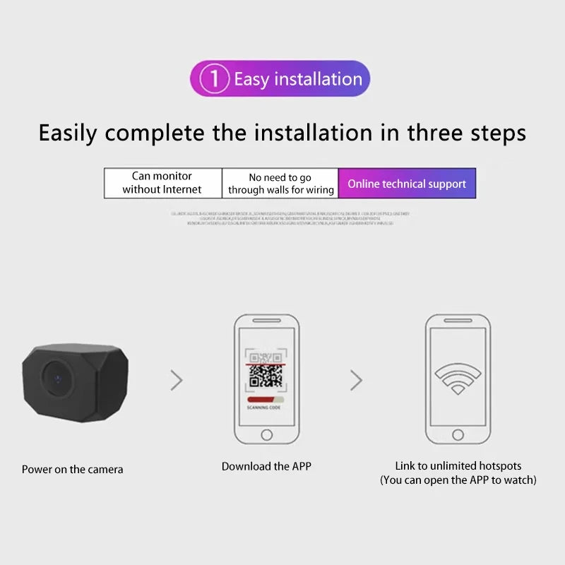 Câmera de segurança WiFi 4K para casa em fundo branco