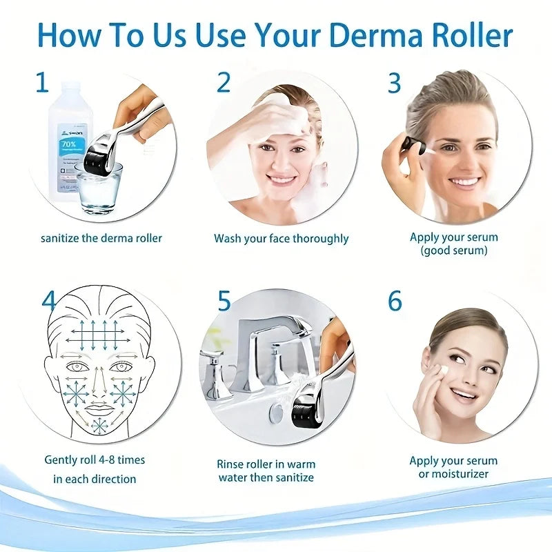Dermaroller 540 Agulhas Titânio Preto Fosco Skincare 2
