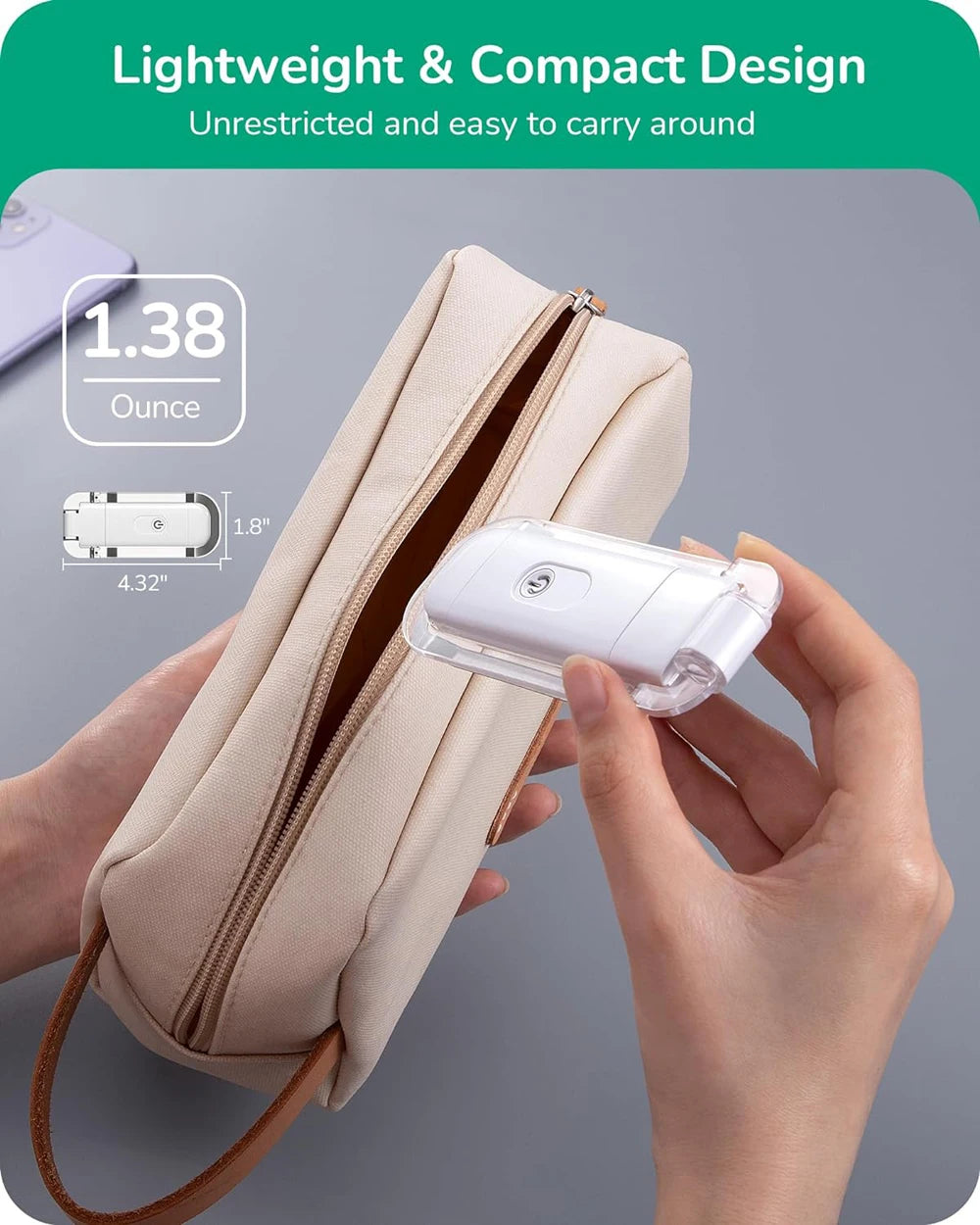 Luminária de leitura clip para livros com 3 cores em fundo branco