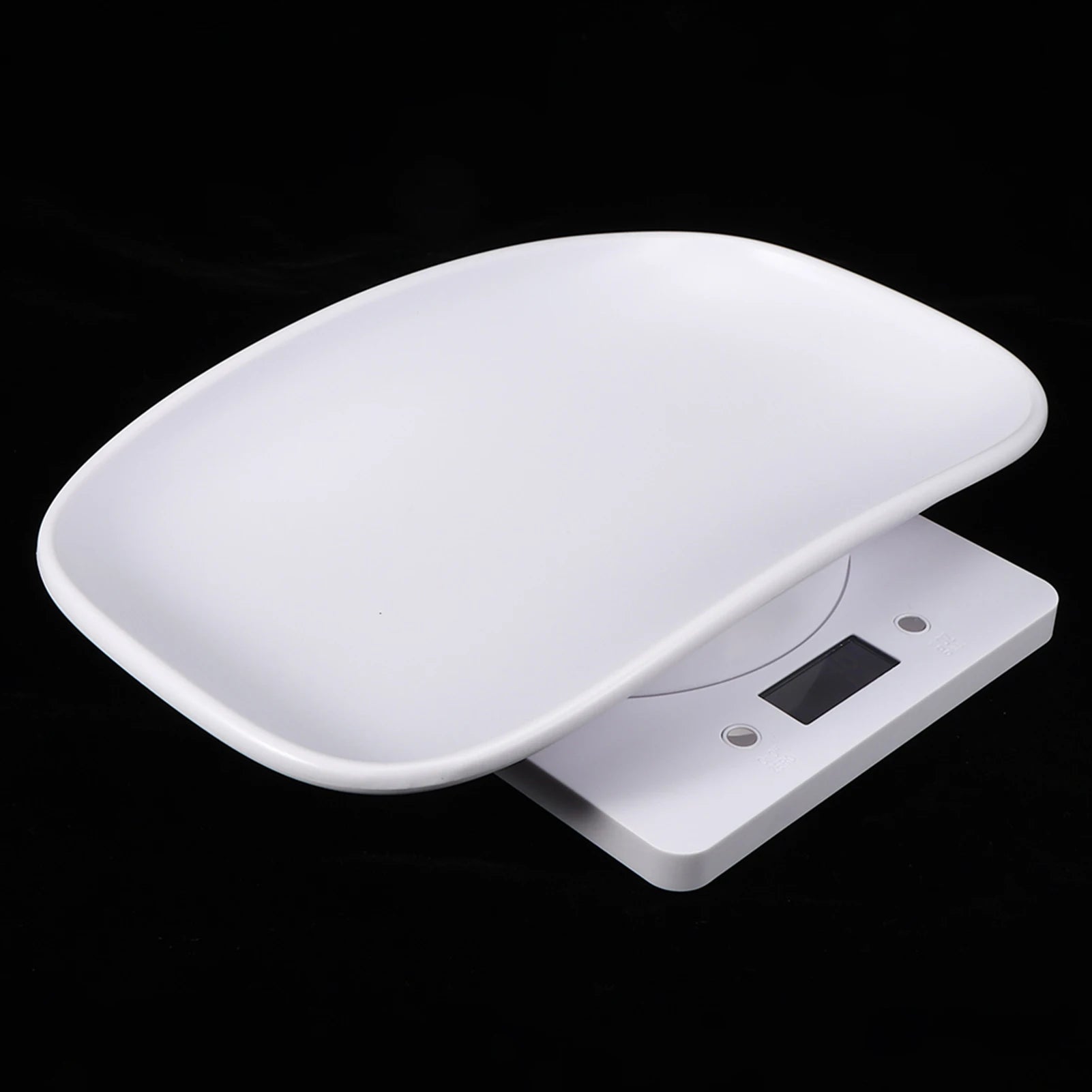 Balança digital para pet pequeno 10kg precisão 1g em fundo branco