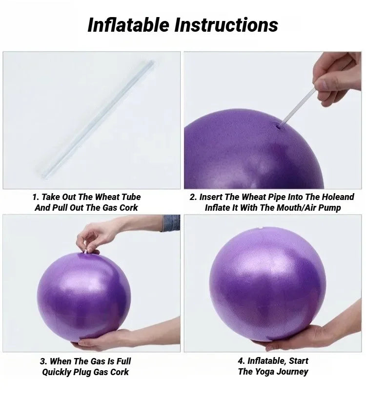 Bola de pilates 25cm mini ball yoga em fundo branco