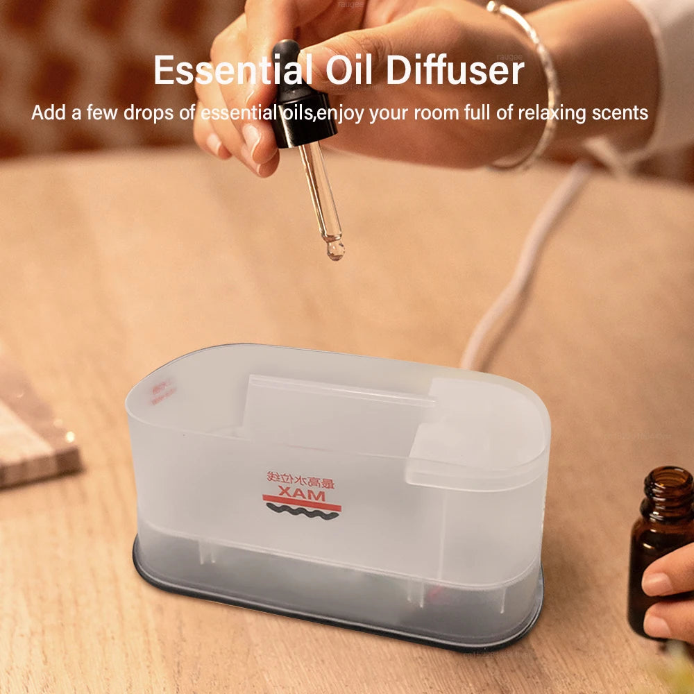 Difusor aromatizador vulcão com chama LED em fundo branco
