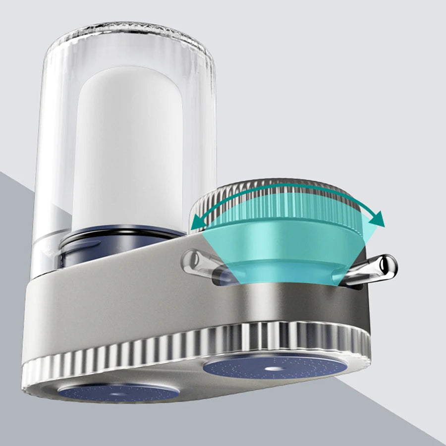 Filtro de torneira para cozinha purificador cerâmico lavável em fundo branco