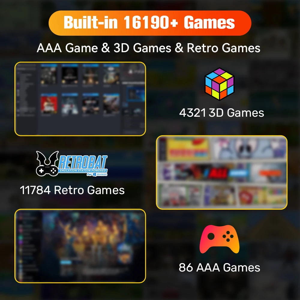 Video Game Portátil 1TB com +16 Mil Jogos Inclusos e 2 Controles Sem Fio - foto 4