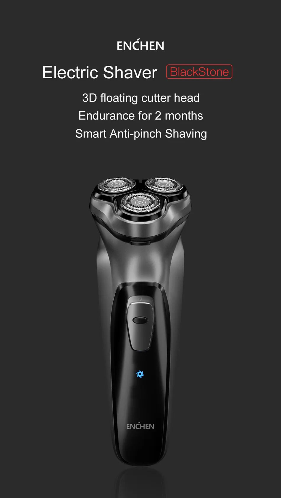 Barbeador Elétrico Rotativo 3 Lâminas Flutuantes USB - Foto 8