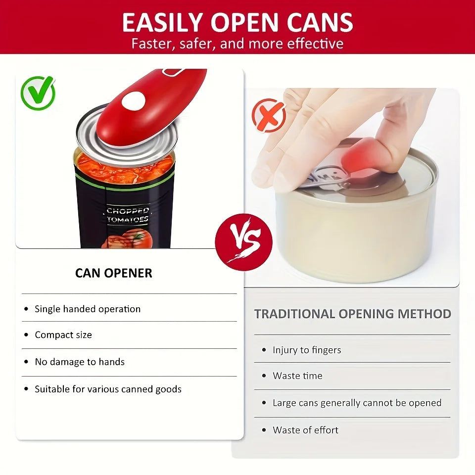 Abridor de Latas Elétrico Automático Corte Liso Sem Esforço 5