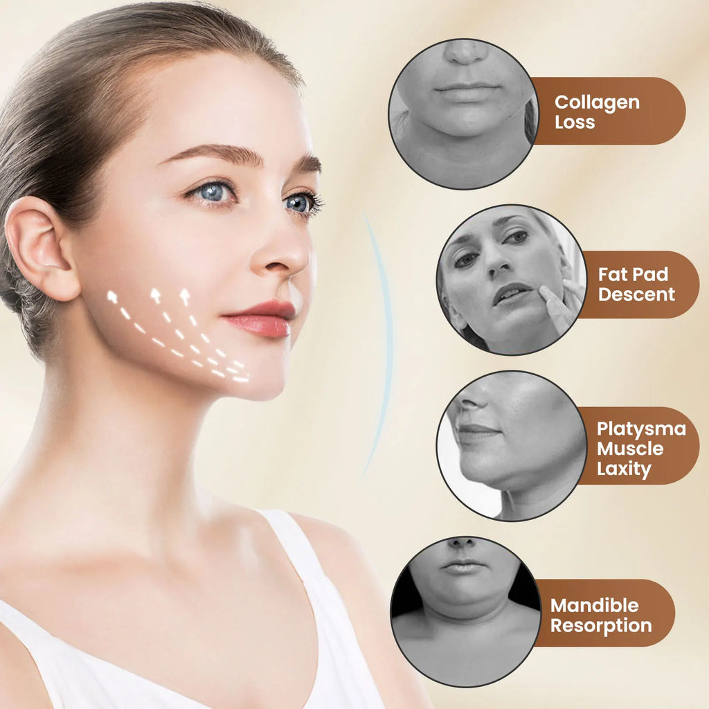 Massageador facial EMS microcorrente para lifting em fundo branco