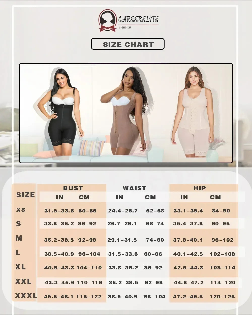 Cinta modeladora feminina pós-parto cintura fina redutora em fundo branco