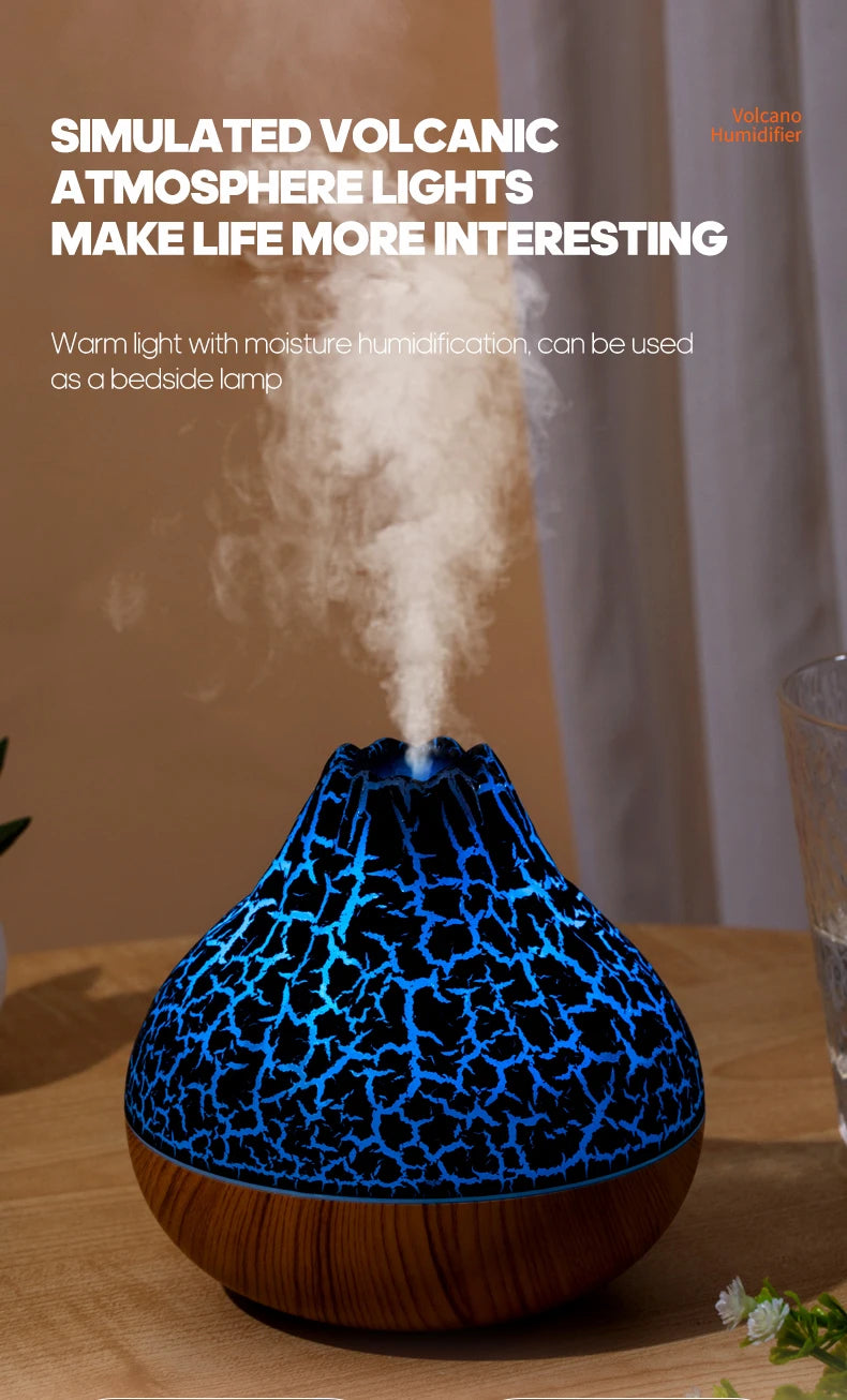 Umidificador de Ar Vulcão 300ml USB com Luz Ambiente - Foto 15