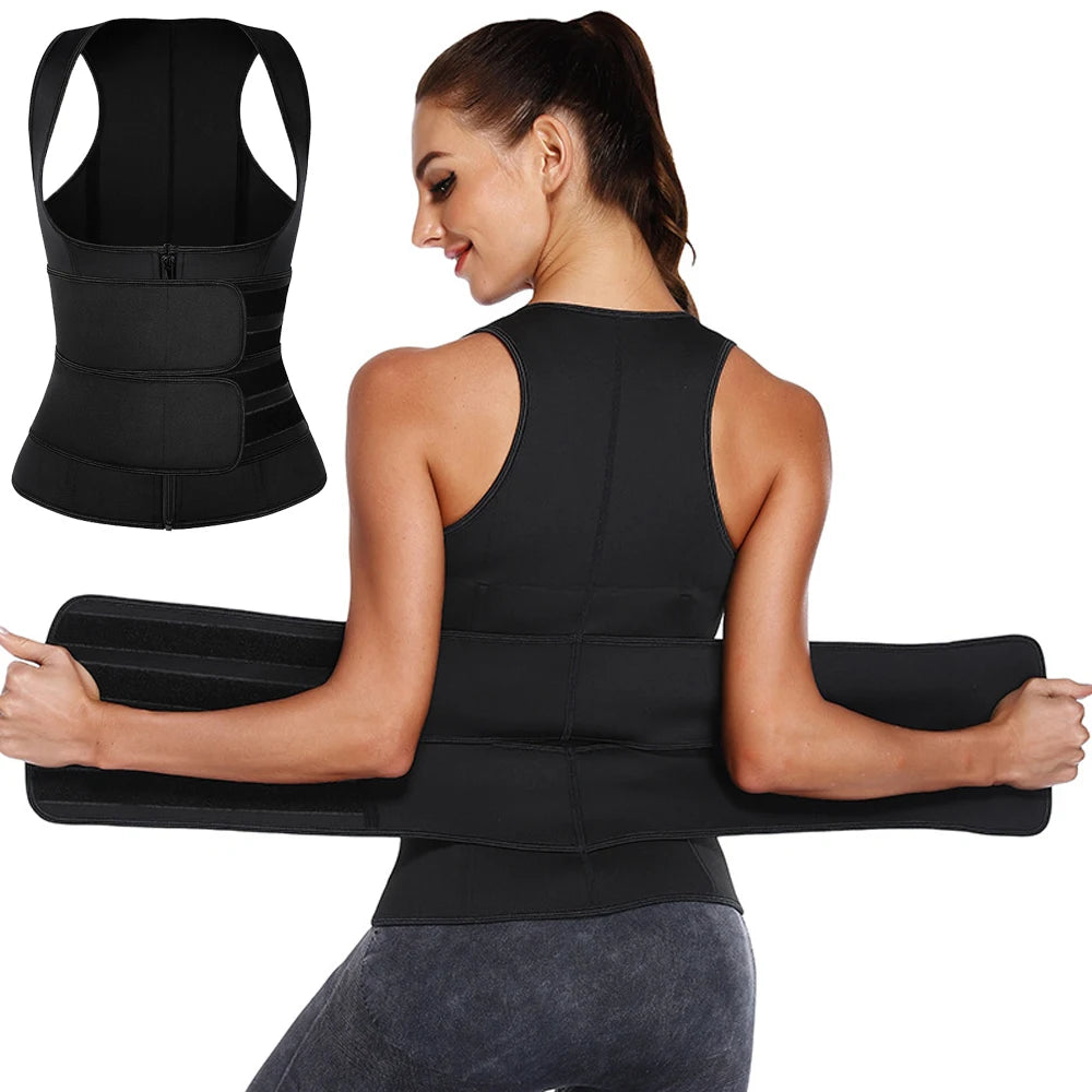 Cinta modeladora emagrecedora em neoprene feminina em fundo branco