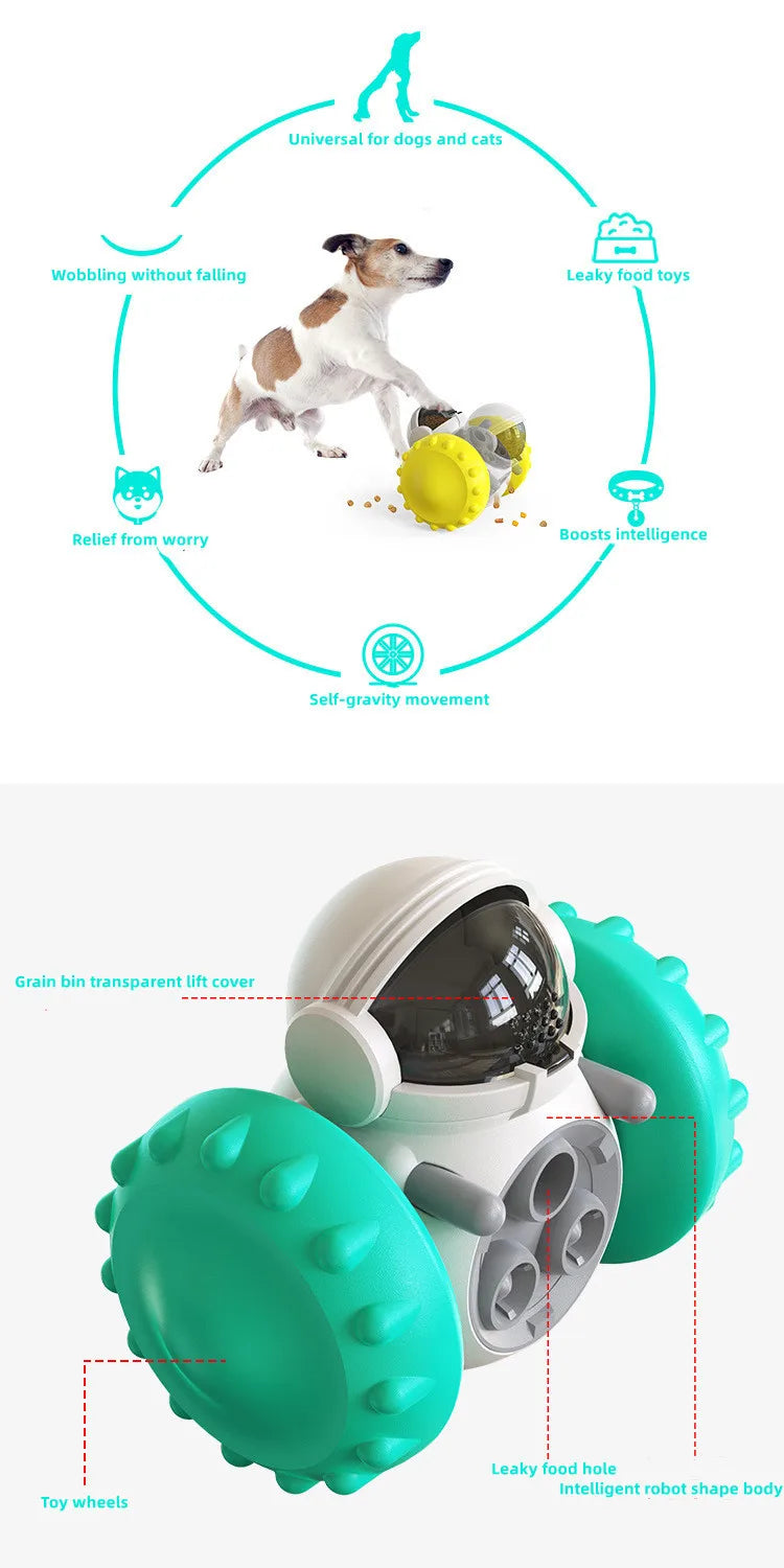 Dispenser de petiscos interativo puzzle para cão em fundo branco