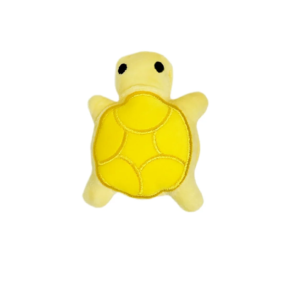 Brinquedo mordedor para cães tartaruga de pelúcia resistente em fundo branco
