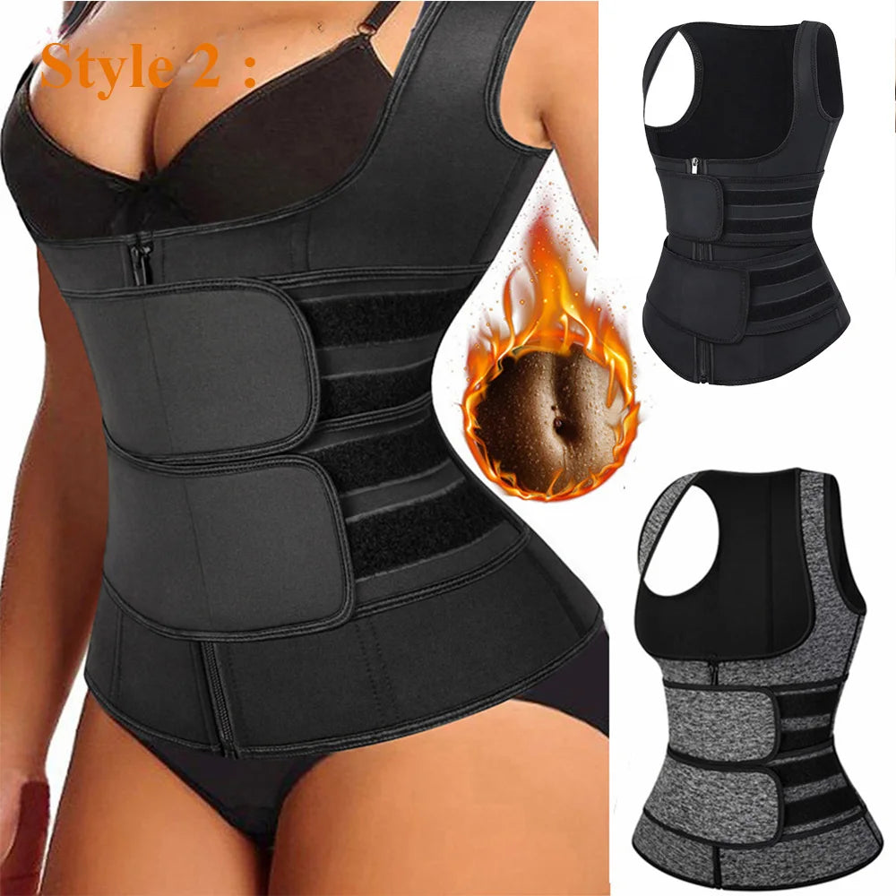 Cinta modeladora emagrecedora em neoprene feminina em fundo branco