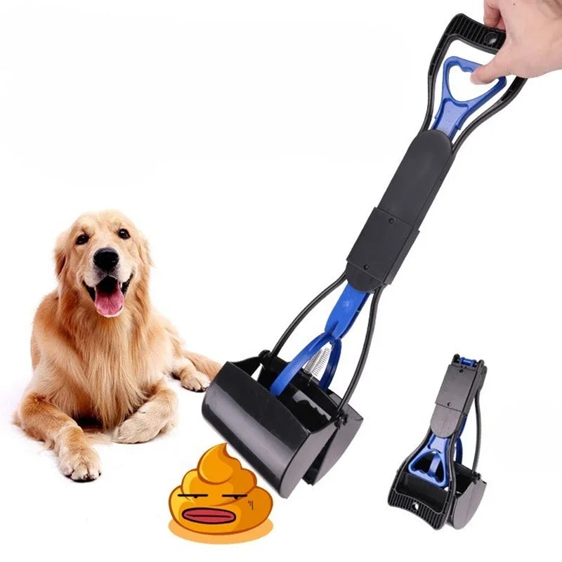 Apanhador de cocô jaw cabo longo em fundo branco