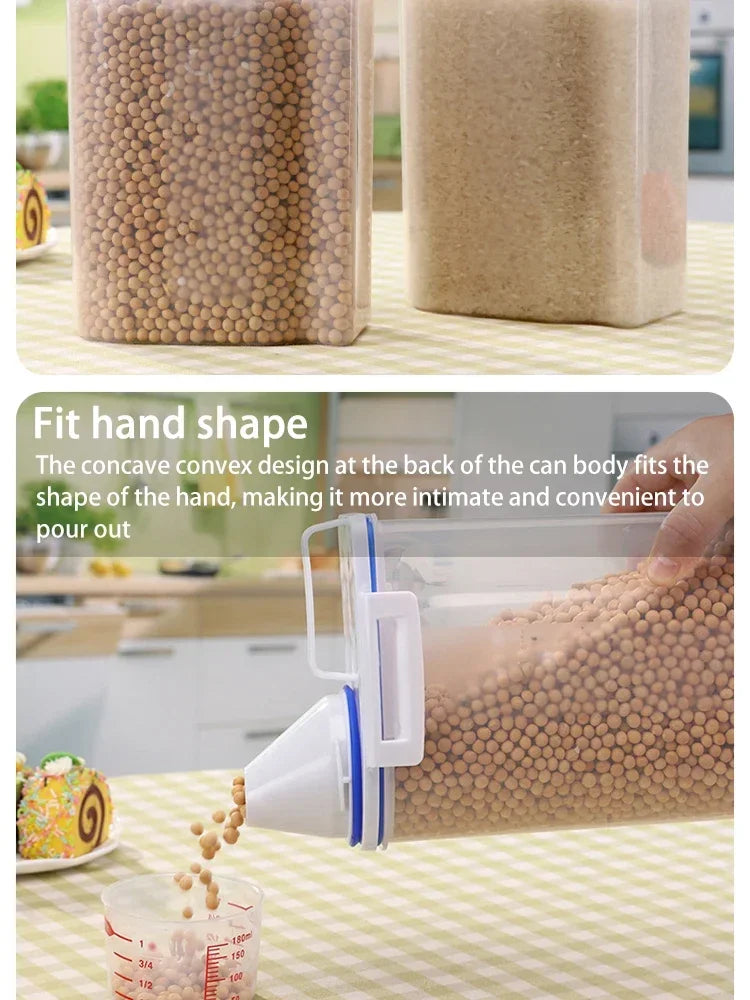 Porta ração hermético grande para pet em fundo branco