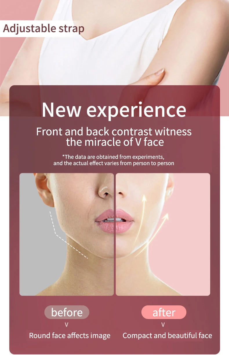 Massageador facial fototerapia LED vibração lifting em fundo branco