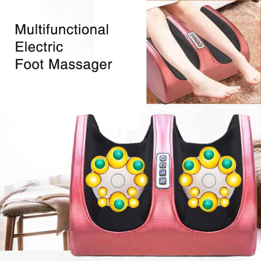 Massageador shiatsu elétrico para pés com aquecimento em fundo branco