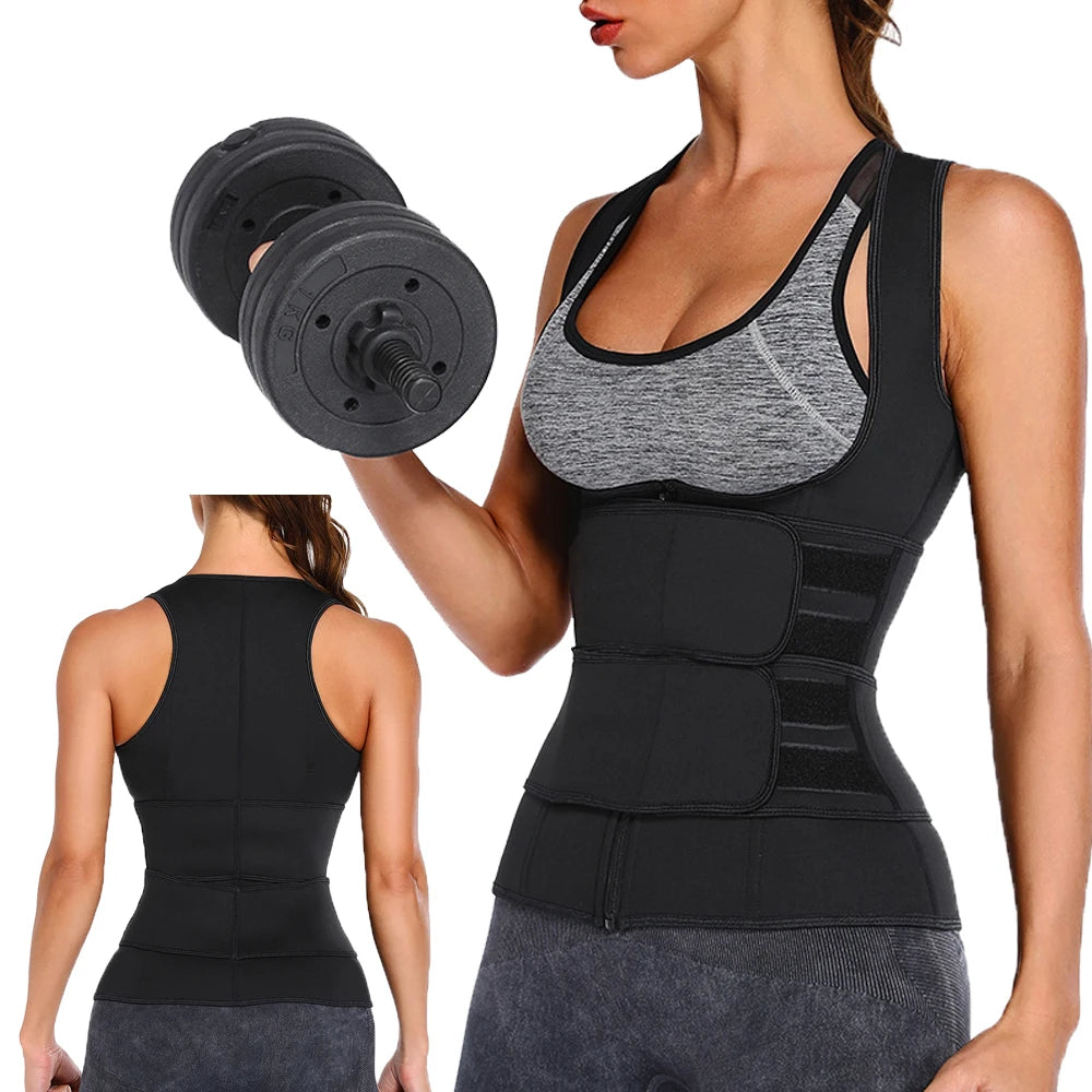 Cinta modeladora emagrecedora em neoprene feminina em fundo branco
