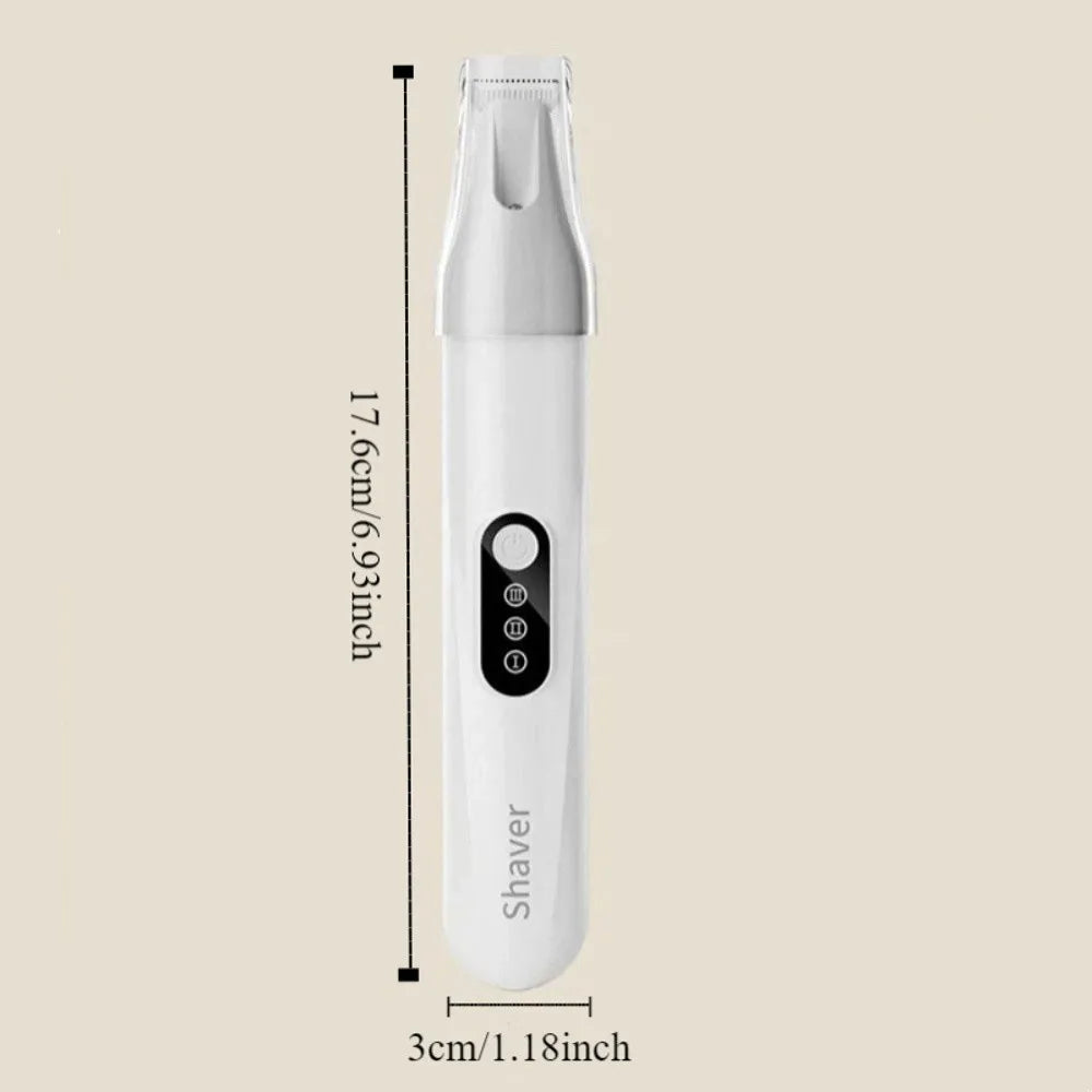 Aparador de patas pet elétrico com luz LED em fundo branco