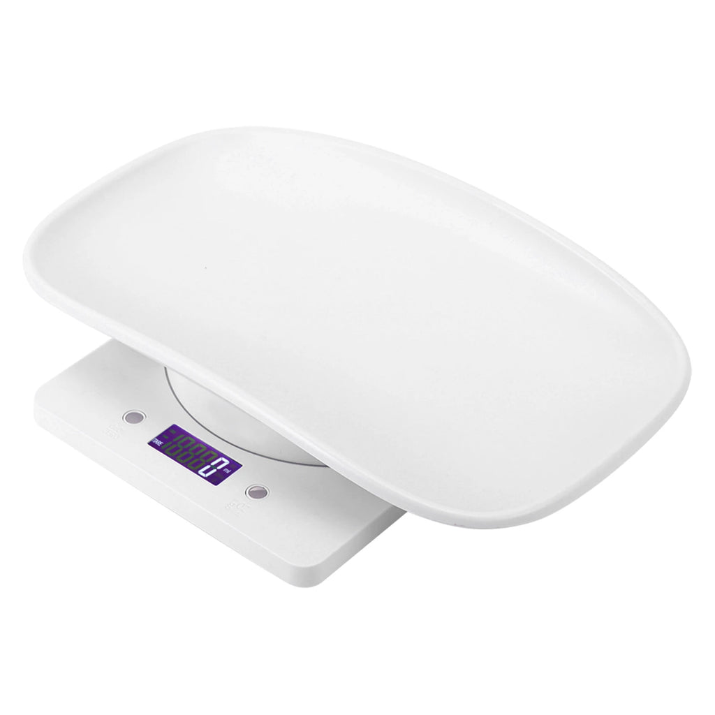 Balança digital para pet pequeno 10kg precisão 1g em fundo branco