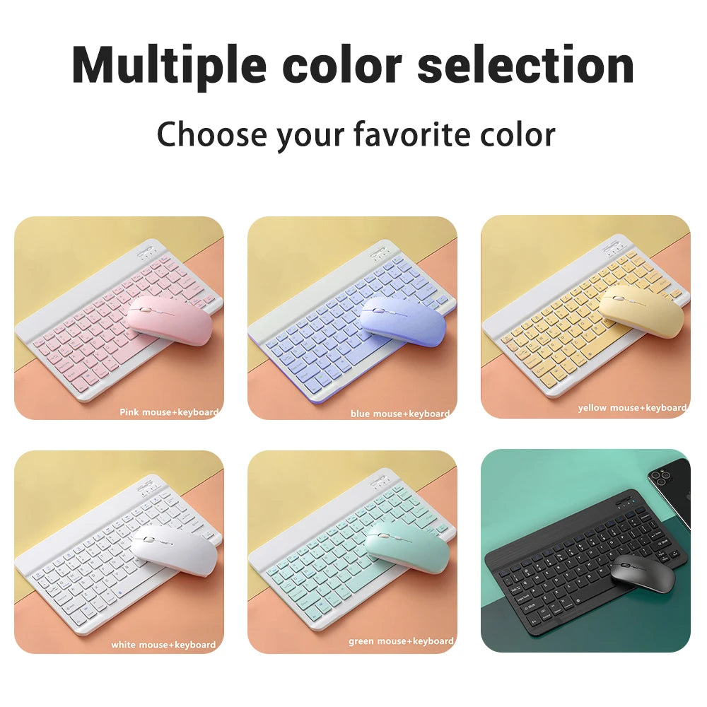 Teclado bluetooth ultra slim portátil em fundo branco