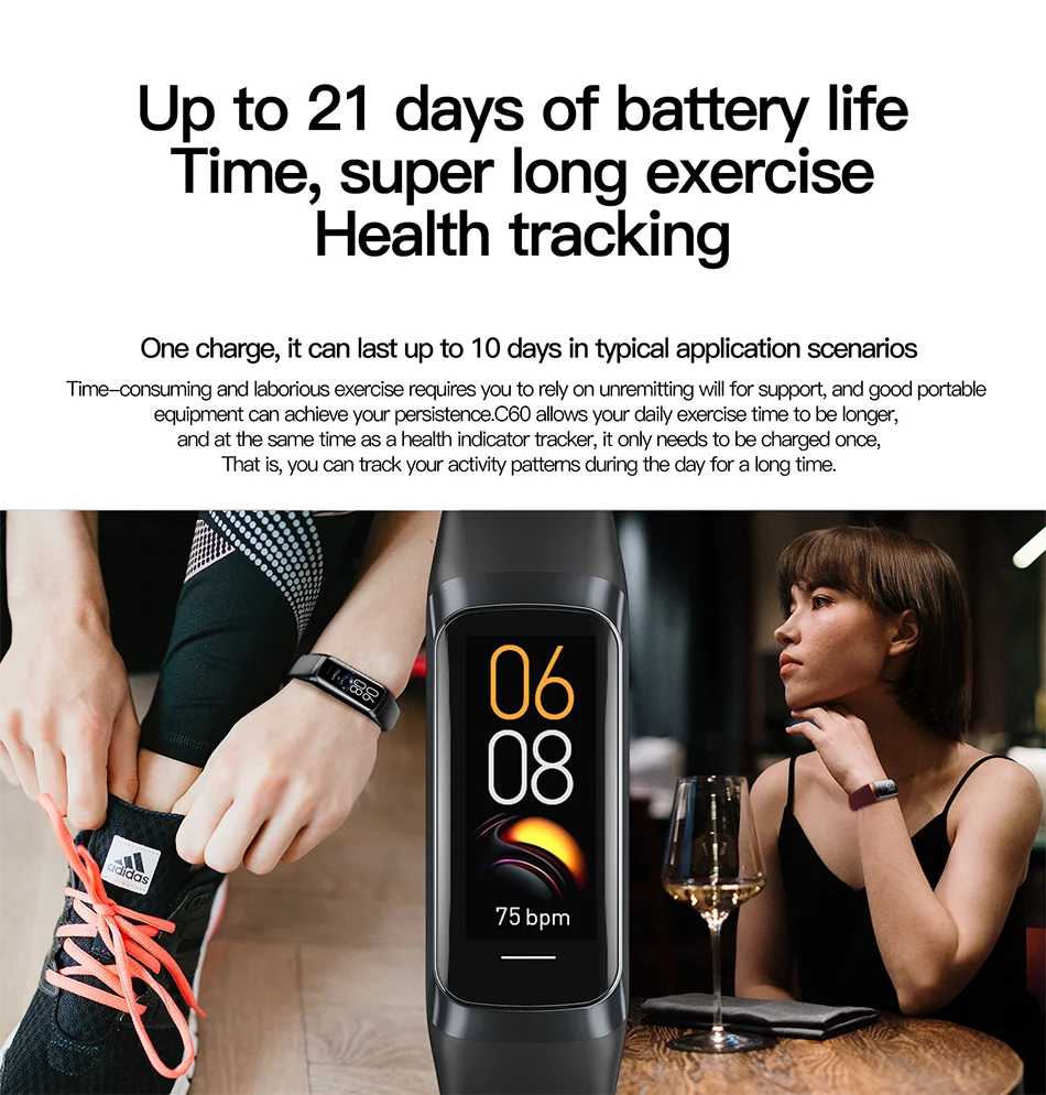 Smartwatch amoled com monitor cardíaco em fundo branco