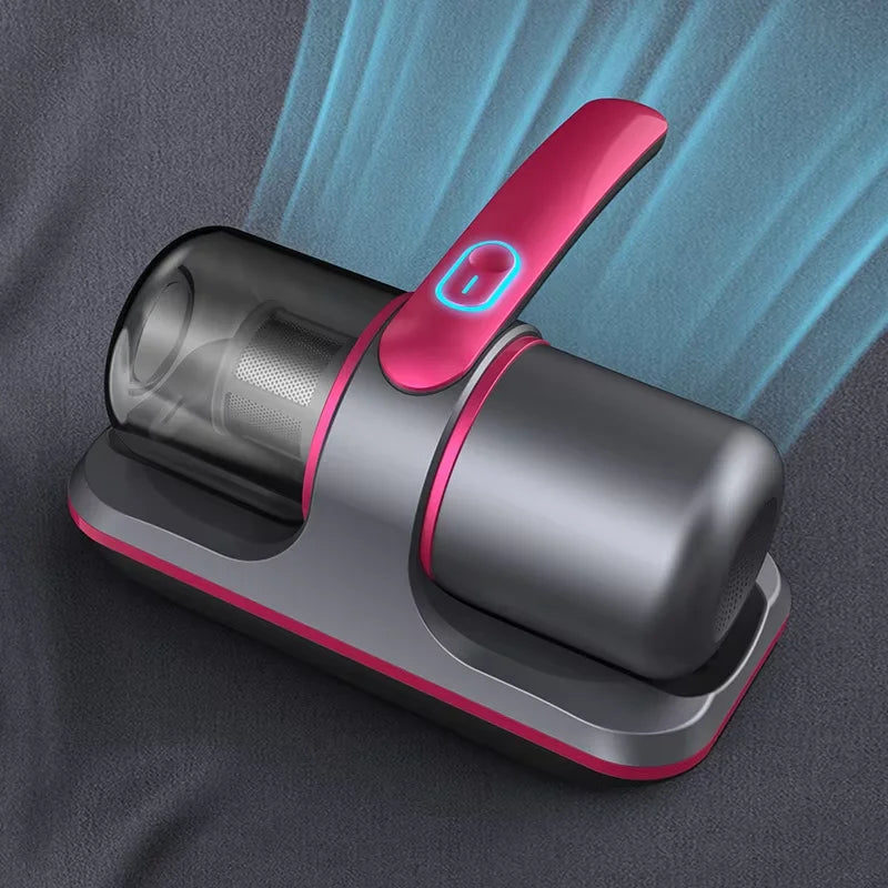 Aspirador de colchão portátil com luz UV 12000Pa em fundo branco