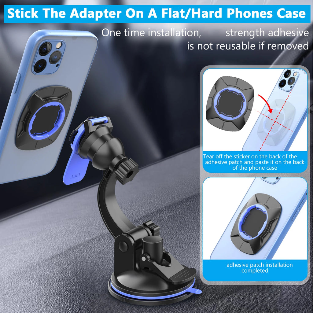Suporte universal de celular para carro painel flexível 360 graus em fundo branco