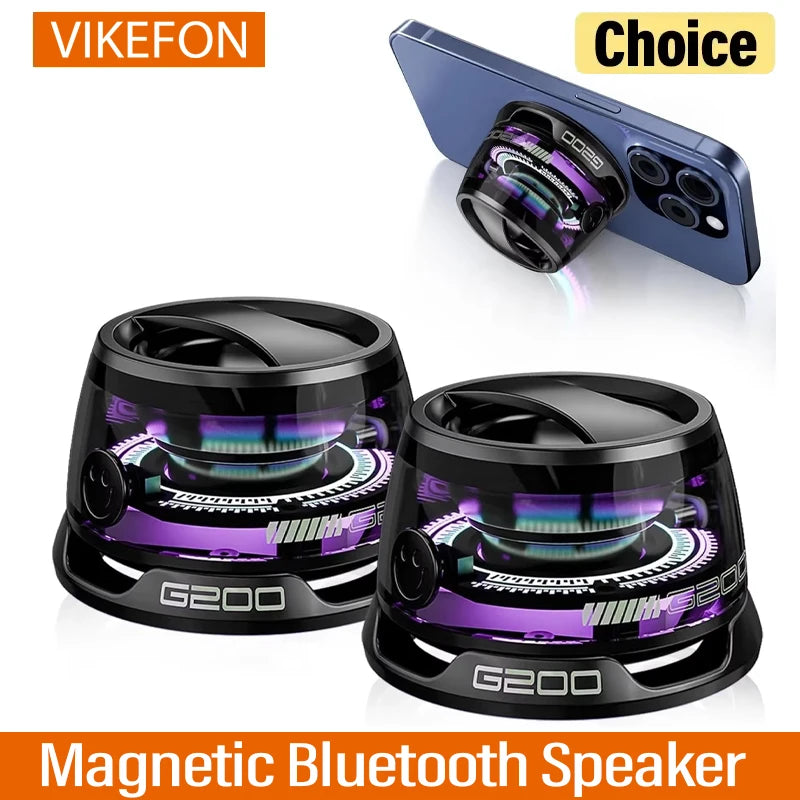 Caixa de Som Bluetooth Magnética Portátil com Luz RGB - Foto 2