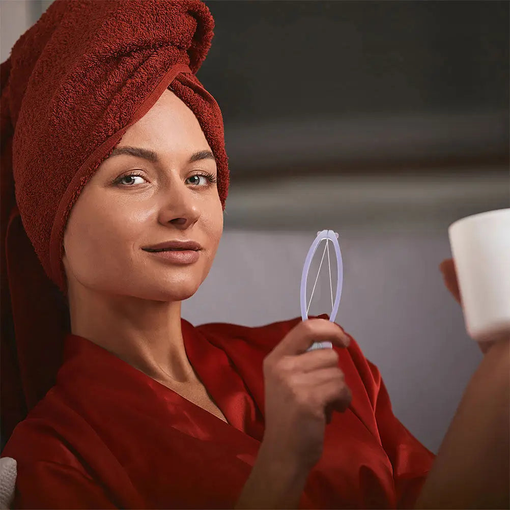 Kit Linha Egípcia Depilação Facial 5 Rolos Algodão Natural 2