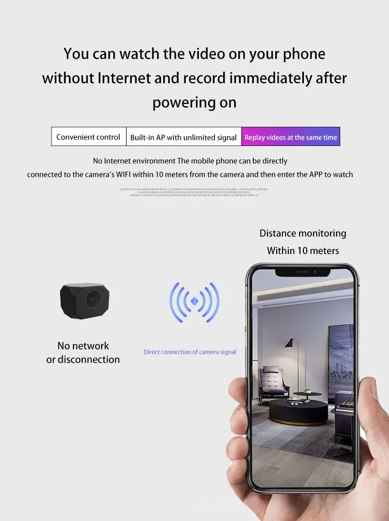 Câmera de segurança WiFi 4K para casa em fundo branco
