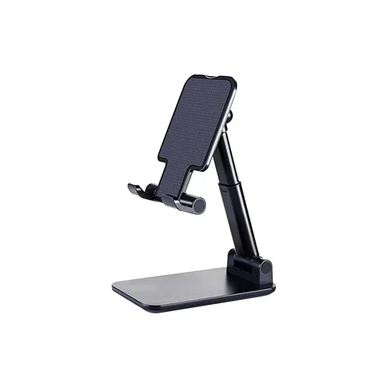 Suporte de celular para mesa ajustável universal com base antiderrapante em fundo branco