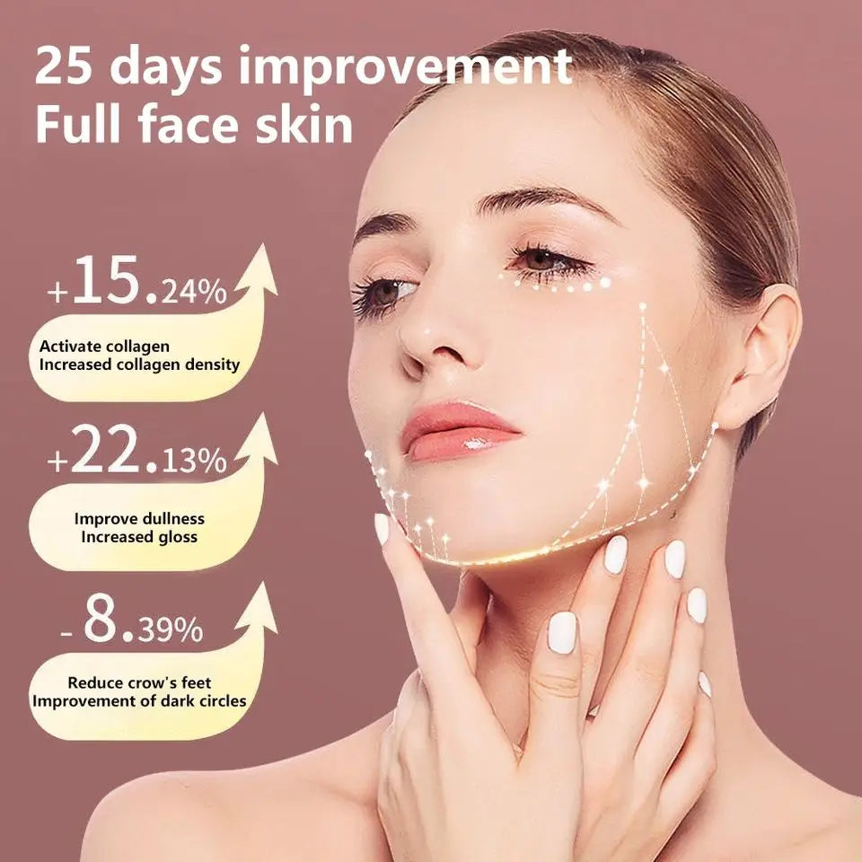 Massageador facial fototerapia LED vibração lifting em fundo branco