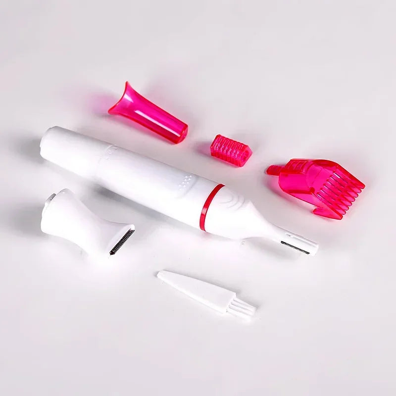 Depilador feminino elétrico 5 em 1 em fundo branco