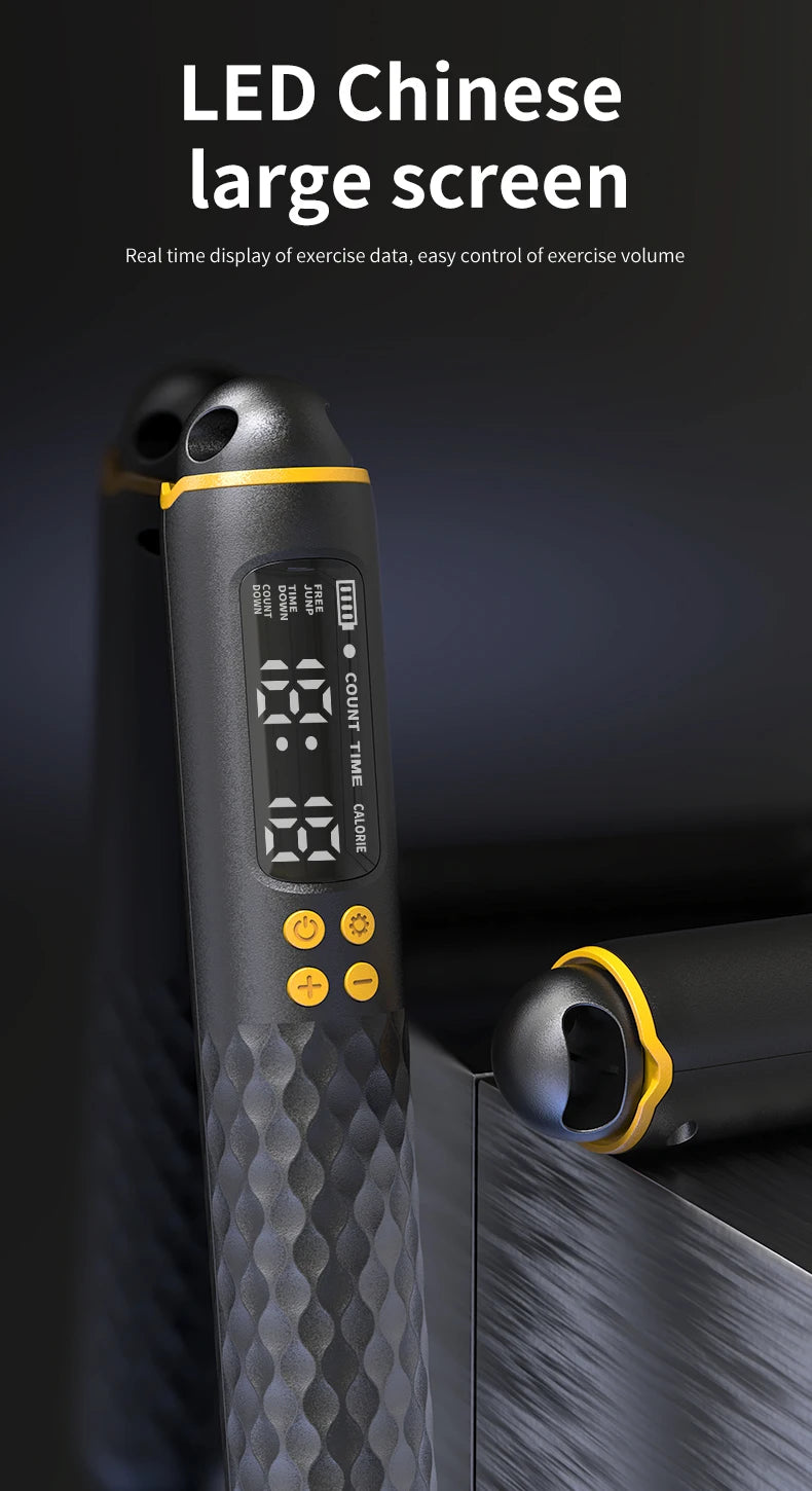 Corda de Pular Digital USB Contador Calorias e Tempo 9