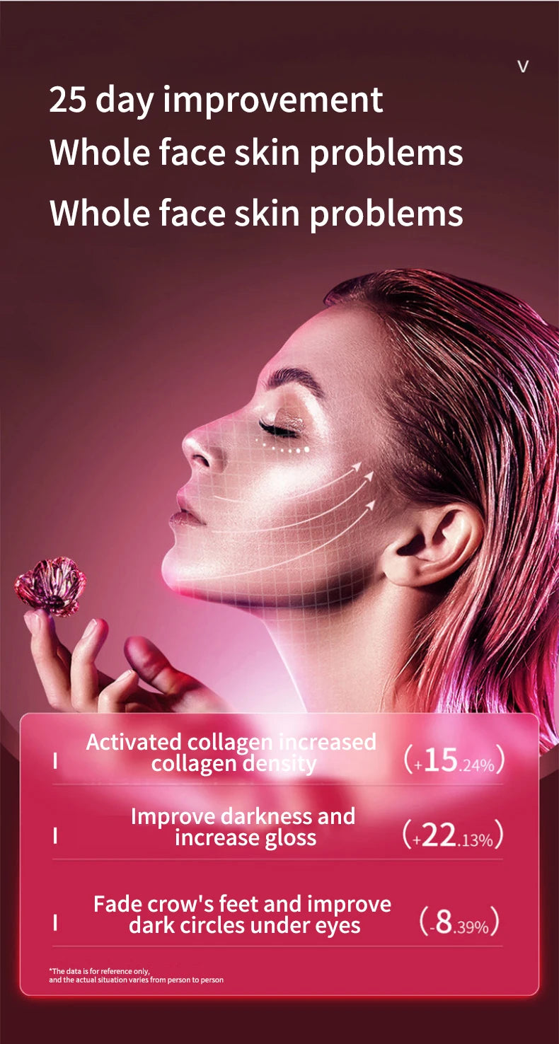 Massageador facial fototerapia LED vibração lifting em fundo branco