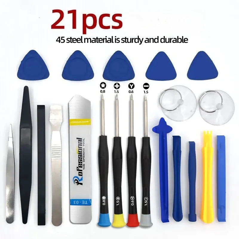 Kit de chave de precisão 34 em 1 para celular e eletrônicos em fundo branco