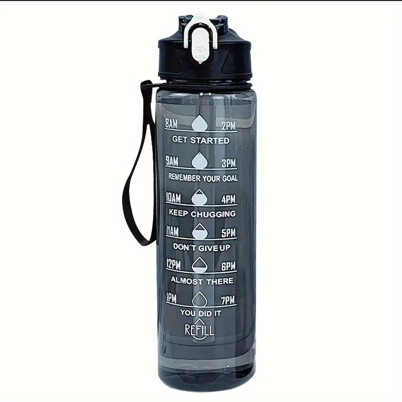 Garrafa de água squeeze 800ml academia esporte em fundo branco