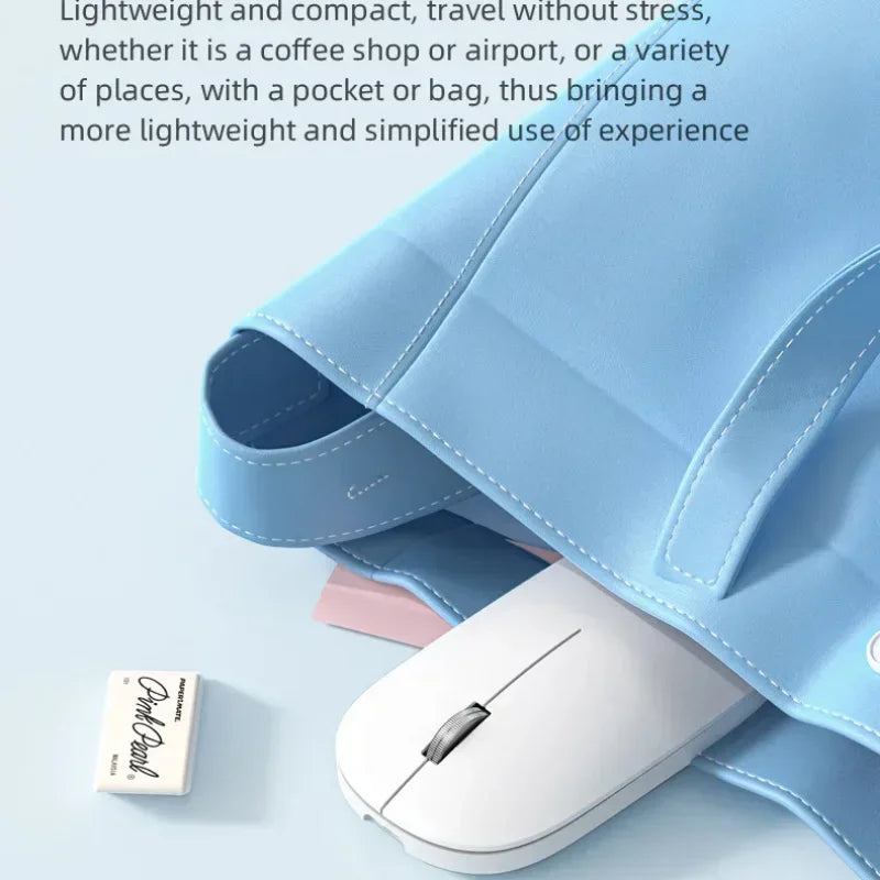Mouse sem fio recarregável silencioso bluetooth em fundo branco