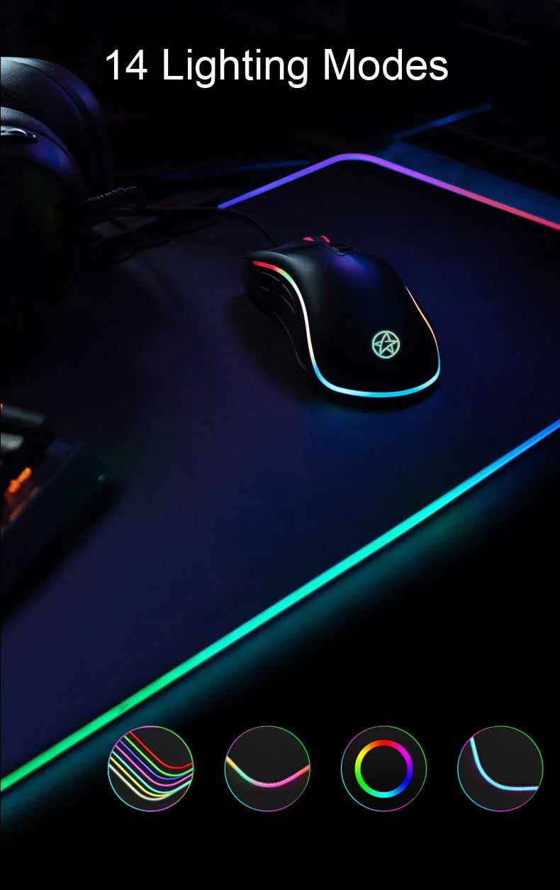 Mousepad Gamer RGB LED Grande Antiderrapante para Teclado - Foto 13