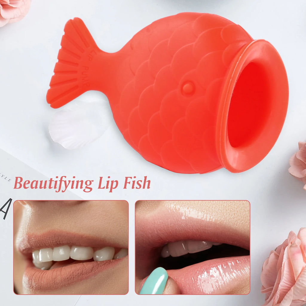 Lip plumper sucção labial de silicone para aumento de volume em fundo branco